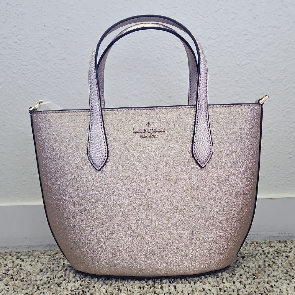 Kate Spade Gold Structured Tote Bag